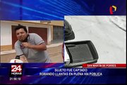 Cámaras captan a sujeto robando llantas en San Martín de Porres