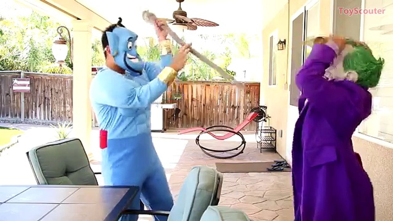 Joker Collecting Poo & Turning Them into Gold! w/ Spiderman Genie Hulk & Peppa Pig in Real Life