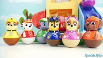 Paw Patrol Toys Go To Jail and Peppa Pig Saves Them in Weebles House Swinging Tree Playset Learning