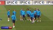 James Rodriguez y Cristiano Ronaldo compiten en el entrenamiento del Real Madrid • 2016