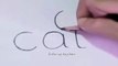 Teach him to draw very simple cat