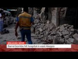 Barrel bombs hit hospital in east Aleppo