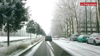 Rennes. De la neige dans les quartiers sud (Le Télégramme)