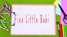 Five Little Babies Jumping On The Bed Paper Craft | Nursery Rhyme | Kids Songs | Baby Puff Puff