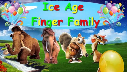 Ice Age Finger Family Song [Balloon] Finger Family Fun | Toy PARODY