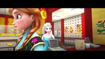 Elsa & Princess Anna Frozen play with Lightning McQueen CARS 1080p Frozen Parody Nursery Rhymes  2