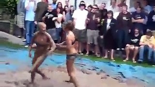 College Girls Mud Wrestling