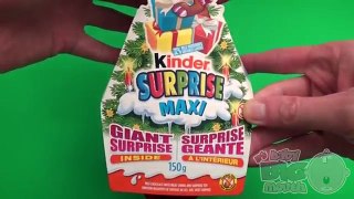 Christmas Party! Opening a Surprise Egg Santa Claus Can and a JUMBO Kinder Surprise Egg!