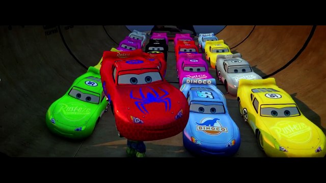 20 MCQUEEN COLORS!!! Pink, Blue, Yellow Disney Pixar #DINOCO Cars smashed by HULK!