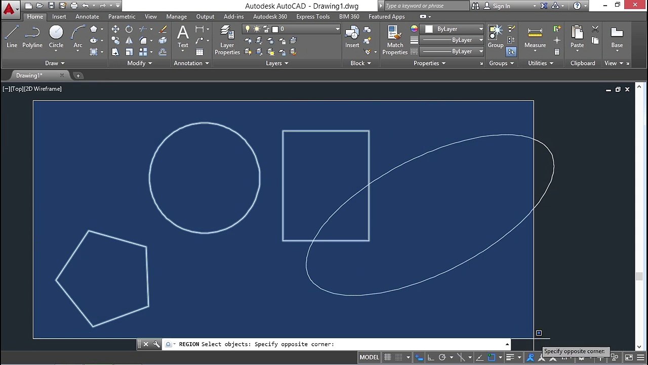 36 Performing Boolean operations on regions (AutoCAD 2016 Essential Training)