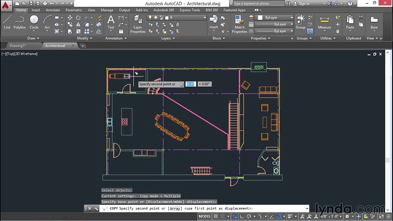 38 Dividing and measuring (AutoCAD 2016 Essential Training)