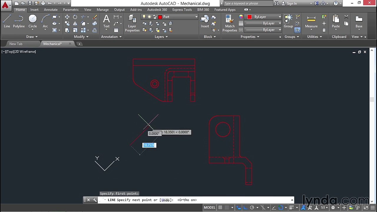 49 Creating coordinate systems of your own (AutoCAD 2016 Essential Training)