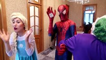 Spiderman VAMPIRE ATTACK! w/ Toilet Frozen Elsa Joker Maleficent Princess Anna Toys! Superheroes IRL