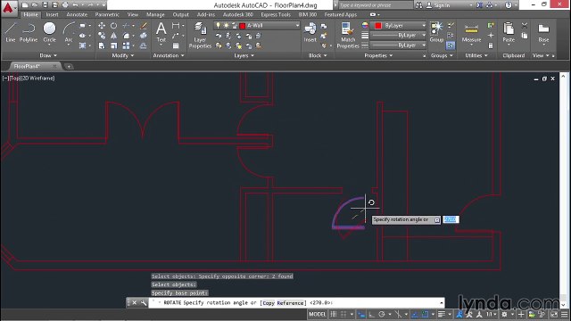 54 Architectural project Drawing doors (AutoCAD 2016 Essential Training)