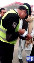 PTI's MPA got Challan in  Peshawar