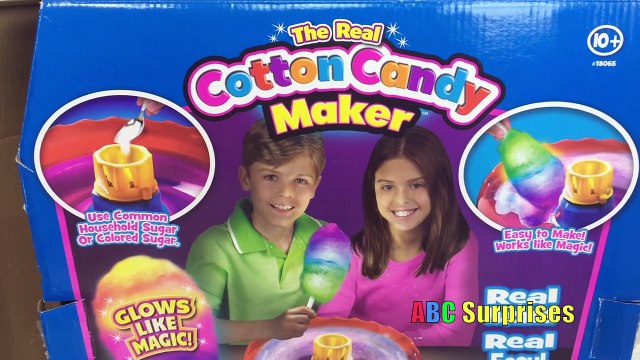 Marvel Spiderman Real Cotton Candy Maker Machine Easy Family Fun For Kids Learn Colors ABC Surprises