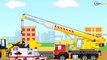 The Red Bulldozer and The Excavator - Construction Trucks Video - World of Cars for children