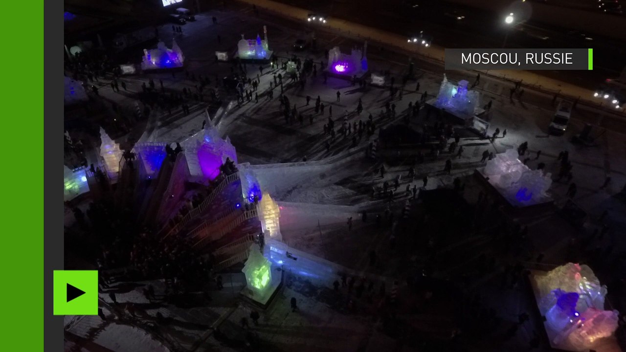 Moscou : un Kremlin de glace filmé depuis un drone