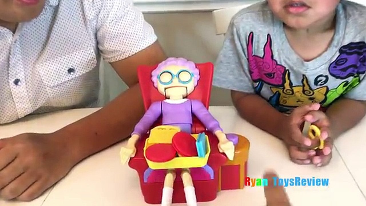 GREEDY GRANNY GAME Family Fun Game For Kids Disney Toys Chocolate Egg Surprise Ryan ToysReview