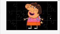 Peppa Pig dora the explorer Funny puzzle with Finger Family | Peppa Pig rompecabezas dedo diversió