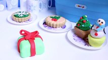 Christmas FROZEN Picnic Basket Playset Frozen Play Doh Cupcakes Snowman Cookies Palydough Treats