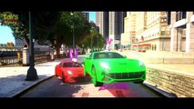 Sport Cars Cartoon Ferrari F12 Berlinetta and Colors Elsa Disneys Frozen Cartoon for Kids with Nurs