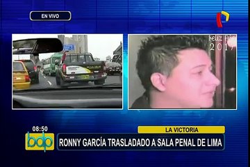 Ronny García fue trasladado a sede del Poder Judicial