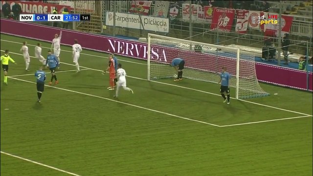 0-1 Kevin Lasagna Goal Italy Serie B - 30.12.2016 Novara Calcio 0-1 Carpi FC