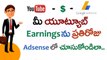 How to Check Youtube Earnings in Google Adsense in Telugu || Telugu Tech Buz