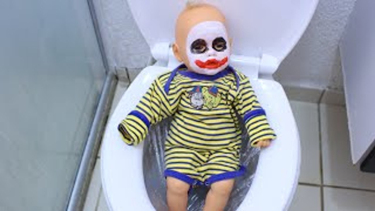 Bad Baby Joker Girl vs Baby Joker Doll Prank! Baby Victoria Funny Fail in Real Life