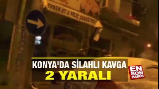 Konya'da silahlı kavga 2 yaralı | En Son Haber