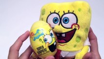 SpongeBob Surprise Eggs Unwrapping - Candy and Toys Surprise Eggs - Surprise Toys Review