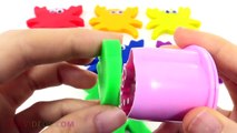 Play Doh Crabs with Hello Kitty & Winnie the Pooh Molds Fun Creative for Kids Children Learn Colors