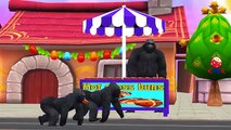 Crazy Gorilla Epic Row Row Row Your Boat Party | Finger Family | Gorilla Vs T-Rexes Dinosaur Battles