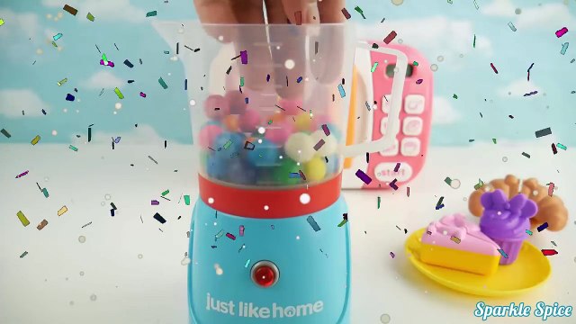 Microwave Blender Just Like Home Kitchen Toys Appliances Toy and LEARN COLORS Surprise Eggs for Kids