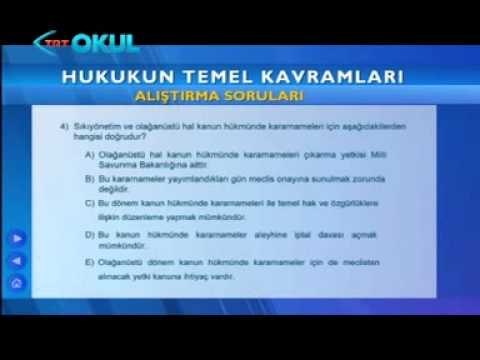 Hukukun Temel Kavramları - 4. Ders (Açık Sınıf 2013 - 2014) - TRT Okul