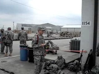 Getting ready to go on the plane