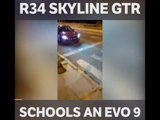 The R34 just might be slightly more powerful than the Evo...