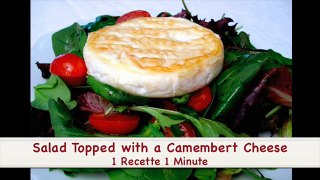 Mixed Green Salad Topped with a Pan Seared Camembert Cheese