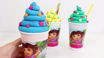 514 Play Doh Ice Creams Dora The Explorer Surprise Ice Creams Helados Dora La Exploradora Toy Videos