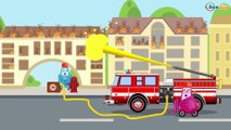Cartoon about Cars & Trucks - The Fire Truck - Fire in the House! Cartoons for children Episode 62