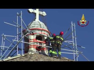 Visso - Terremoto. Cupola Santuario di Macereto (30.12.16)
