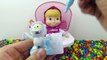 Baby Doll Toilet Training with Masha and the Bear Learn Colors with Big Surprise Eg