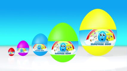 Nursery School Collection - Animated SURPRISE EGGS Cartoon, Learning Video for Kids Baby Toddler