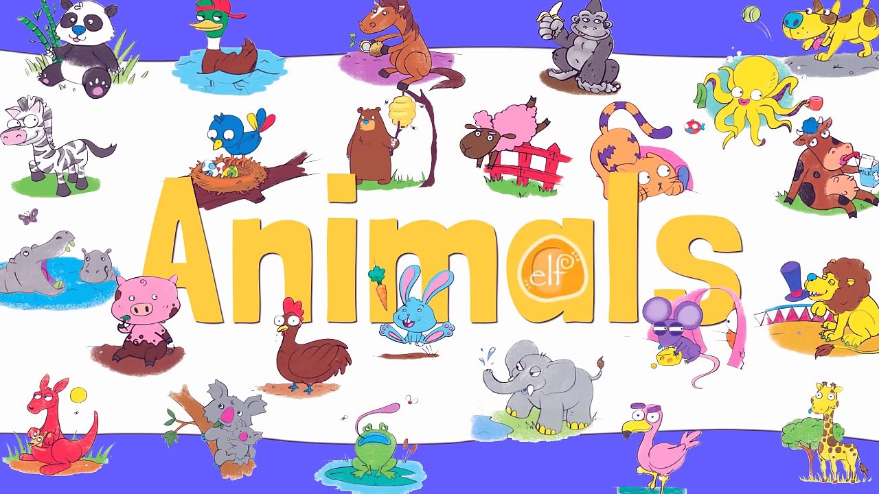 Animals Vocabulary Chant for Kids - ELF Learning - ELF Kids Videos