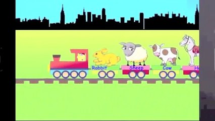 Learn Farm Animal Train - learning animals video for kids