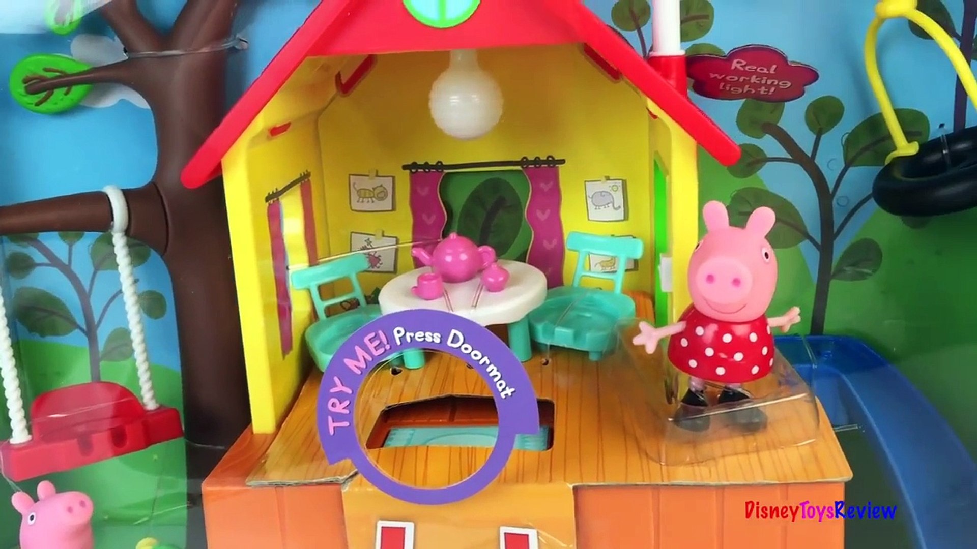 peppa pig's treehouse and george's fort playset