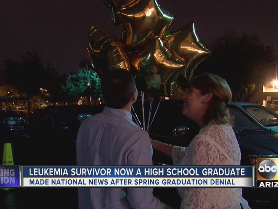 Leukemia survivor denied chance to graduate, but he’s given a special second chance