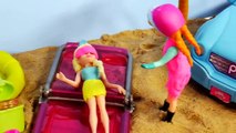 Disney FROZEN Elsa and Annas Road Trip to PLAY DOH Beach Queen Elsa Pranks Princess Anna Part 3
