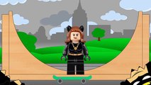 Batman Lego, Skateboard Halfpipe w/ Joker, Riddler, Catwomen, Penguin | #animation